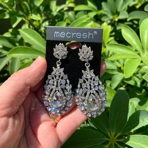 Bridal Chandelier Rhinestone Earrings by Mecresh